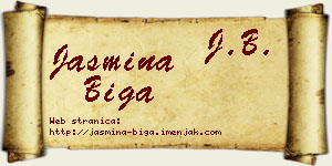 Jasmina Biga vizit kartica